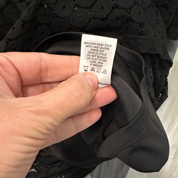 Tacera Black A-line Long Sleeve Lace Midi Dress XL - Picture 12 of 12